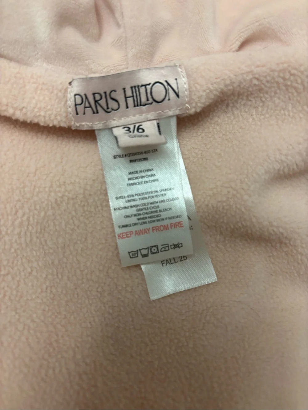 Paris Hilton Quilted Hooded Baby One-Piece in Light Pink